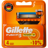 Сменные кассеты для бритья Gillette Fusion Power (4 штуки в упаковке)