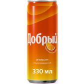 Напиток Добрый газированный с апельсином 0.33 л купить в интернет-магазине товаров для офиса и дома ТопГрад с доставкой