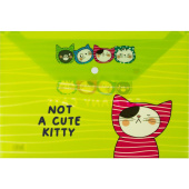 Папка-конверт на кнопке M&G So Many Cats А4 200 мкм