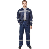 Костюм рабочий летний мужской л22-КБР с СОП синий (размер, рост 182-188 см)