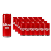 Напиток Добрый Кола газированный 0.33 л (24 штуки в упаковке) купить в интернет-магазине товаров для офиса и дома ТопГрад с доставкой