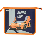 Папка для тетрадей Комус Класс (№1 School) Super car А5 на молнии