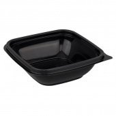 Одноразовый пластиковый контейнер Стиролпласт для салатов 250 мл черный (500 штук в упаковке)