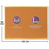 Доска с поверхностью из мягкого ДВП 90х120 см Attache Economy Softboard