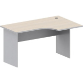 Стол эргономичный Easy Standard 430/030 правый (дуб светлый/серый, 1400х900х740 мм)