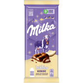 Шоколад Milka Bubbles молочный пористый c кокосовой начинкой 92 г