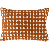 Наволочка декоративная Tkano Essential Polka dots 40x60 см хлопок 130 г/кв.м коричневая