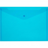 Папка-конверт Attache Economy Элементари на кнопке А4 синяя 0.18 мм (10 штук в упаковке)