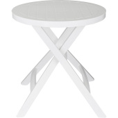 Стол пластиковый круглый Domfy Garden Table белый (700х700х720 мм)
