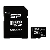 Карта памяти 16 ГБ microSDHC Silicon Power Elite SP016GBSTHBU1V10SP UHS-I U1