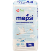 Пеленки впитывающие одноразовые Mepsi 60х90 см (10 штук в упаковке)