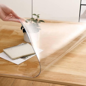 Скатерть жидкое (гибкое) стекло на стол Dekorelle 80х140х0,08 см  прозрачная