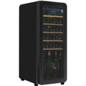 Винный шкаф Hyundai HBWC 0861 DU однокамерный черный