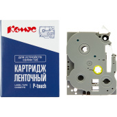 Картридж Комус TZE-631SP для принтера этикеток Brother (12 мм х 8 м, цвет ленты желтый, шрифт черный)