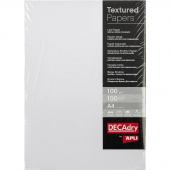 Дизайн-бумага Decadry Текстурная белая (A4, 100 г/кв.м, 100 листов в упаковке)