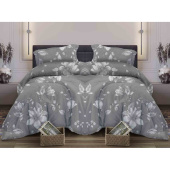 Постельное бельё Lovely textile Грация серое (2-спальное с  европростынёй, бязь)