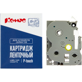 Картридж Комус TZE-455 для принтера этикеток Brother (24 мм х 8 м, цвет ленты красный, шрифт белый)