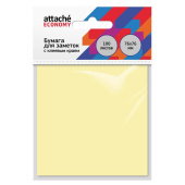 Стикеры Attache Economy 76x76 мм пастельный желтый (1 блок на 100 листов)