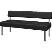 Модуль прямой Balance Bu3 трехместный черный (искусственная кожа)