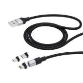 Кабель Deppa USB A - Lightning - USB Type-C - micro USB 1.2 метра (72282)