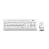Набор клавиатура+мышь A4Tech Fstyler F1010 клав:бел/сер мышь:бел/сер USB