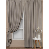 Комплект штор Amore Mio Блэкаут однотонный Milan-043 (2 портьеры 150x270 см) бежевый Комплект штор Amore Mio Блэкаут однотонный Milan-043 (2 портьеры 150x270 см) бежевый