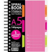 Бизнес-тетрадь Attache Spiral Book A5 140 листов розовая в клетку на спирали (170x206 мм)