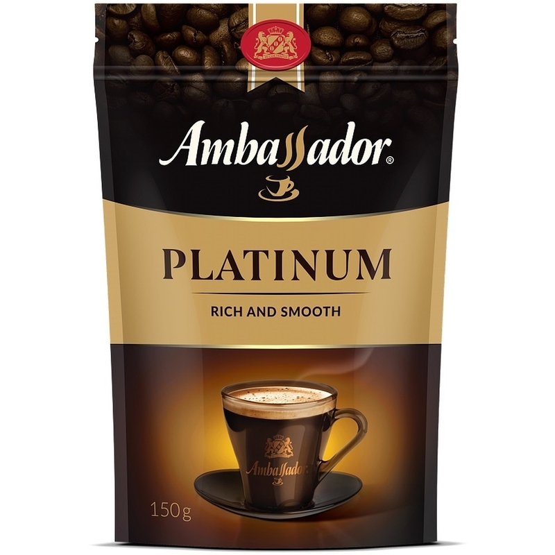 Кофе растворимый Ambassador Platinum 150 г (пакет)