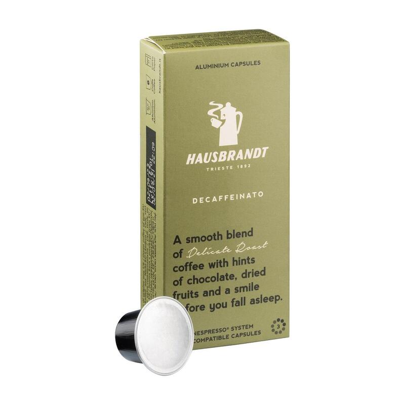 Кофе в капсулах для кофемашин Hausbrandt Nespresso Decaffeinato (10 штук по 5 г)