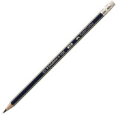 Карандаш чернографитный НВ с ластиком Faber-Castell Goldfaber 1222 заточенный шестигранный