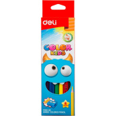 Карандаши цветные Deli Color Kids Jumbo 6 цветов трехгранные с точилкой (EC00660)