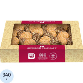 Печенье сдобное в глазури Деловой Стандарт с фундуком и шоколадом 340 г купить в интернет-магазине товаров для офиса и дома ТопГрад с доставкой