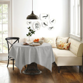 Скатерть на стол прямоугольная Волшебная Ночь 165х200 см полиэстер  рогожка светло-серая