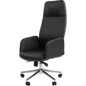 Кресло для руководителя Chairman 929 чёрное (экокожа, металл)