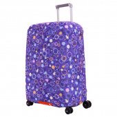 Чехол для чемодана Routemark Искры и блестки M/L фиолетовый