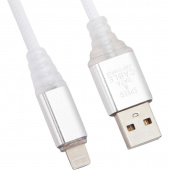 Кабель LP USB 2.0 - Lightning 1 метр LED белый 0L-00038864