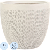 Кашпо Idealist Лотус 13 л слоновая кость (24.5x26.5 см)
