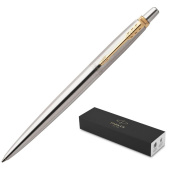 Ручка шариковая Parker Jotter GT цвет чернил синий цвет корпуса серебристый (артикул производителя 1953182)