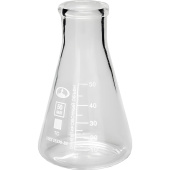 Колба коническая Кн-2-50-22 с делениями 50 мл (12 штук в упаковке) купить в интернет-магазине товаров для офиса и дома ТопГрад с доставкой