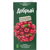 Нектар Добрый яблоко-черноплодная рябина-вишня 2 л купить в интернет-магазине товаров для офиса и дома ТопГрад с доставкой