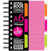 Бизнес-тетрадь Attache Spiral Book A6 140 листов розовая в клетку на спирали (125x146 мм)