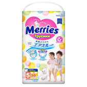 Подгузники-трусики для детей Merries 12-22 кг (38 штук в упаковке)