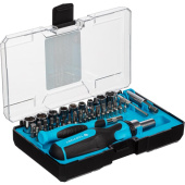 Отвёртка  реверсивная TOPFORT с набором бит и торцевыми головками (49  предметов, 580149)