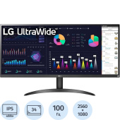 Монитор 34" LG 34WQ500-B черный