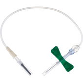 Игла-бабочка Vacuette Safety 450081V1 G21 (0.8 x 19 мм) зеленая с  луер-адаптером (90 штук в упаковке)