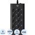 Сетевой фильтр AGNI TP-FA4U8E-C-5m-black на 8 розеток + 4 USB 5 метров купить в интернет-магазине товаров для офиса и дома ТопГрад с доставкой