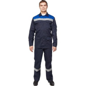 Костюм рабочий летний мужской л05-КБР с СОП синий/васильковый (размер 60-62, рост 158-164 см)