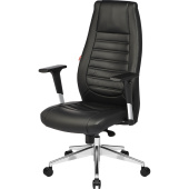 Кресло для руководителя Easy Chair 599 MPU чёрное (экокожа, алюминий)