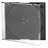 Бокс для CD/DVD дисков VS CD-box Slim черный (5 штук в упаковке)