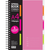 Бизнес-тетрадь Attache Spiral Book A4 140 листов розовая в клетку на спирали (230x298 мм)